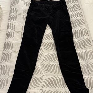 J Brand Women's Black Skinny velvet pants